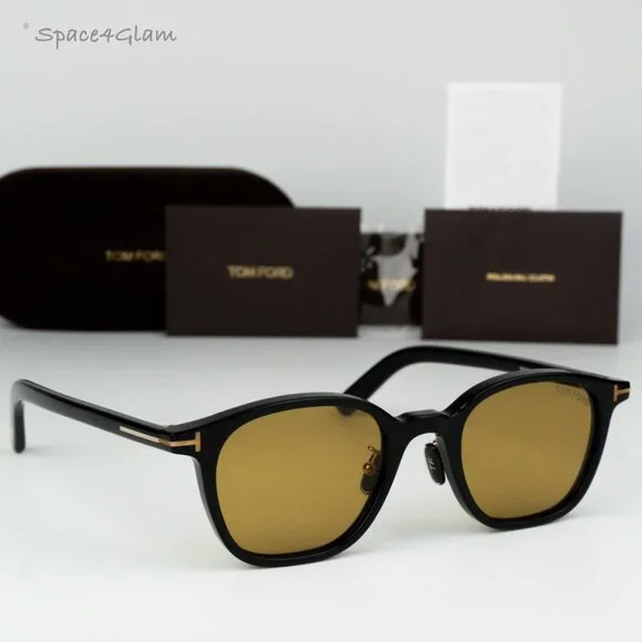 Tom Ford Men Sunglasses Black Light Brown Square FT0978-D/S  display picture 2